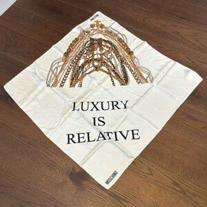 💯 Moschino Statement Silk Scarf